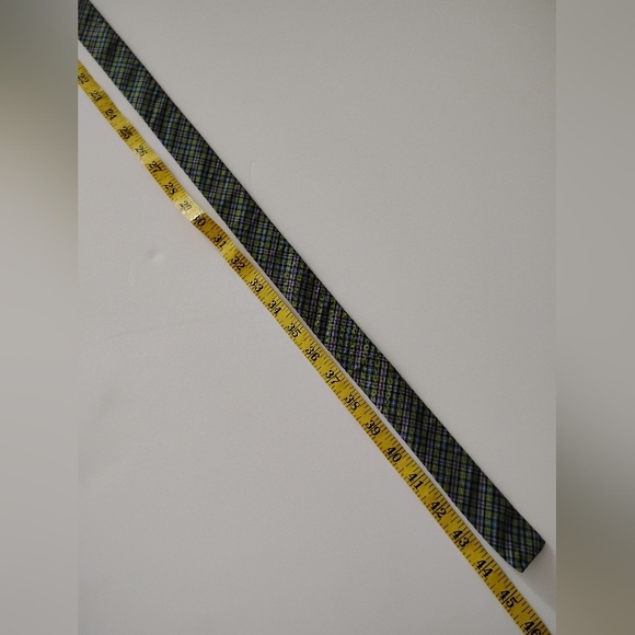 L. L. Bean Plaid Cotton D-Ring Belt Green Blue Plaid Preppy Classic Cotton M/L - Picture 6 of 6